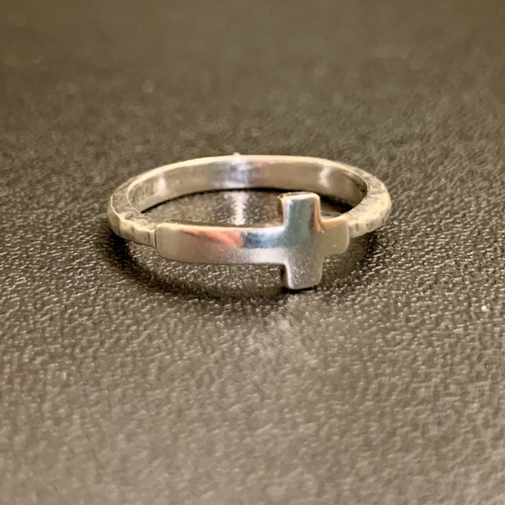 Silpada Sterling silver petite cross ring.  Size 5.